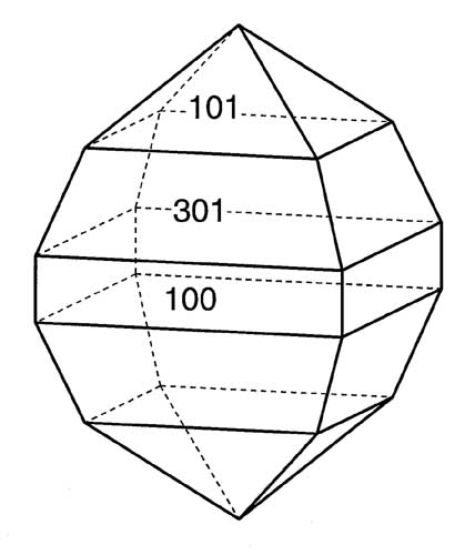 Kristallzeichnung Zirkon