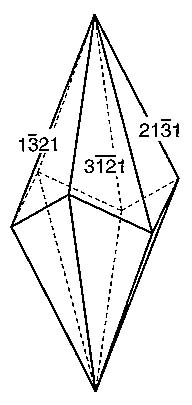 crystal drawing: calcite, scalenohedron