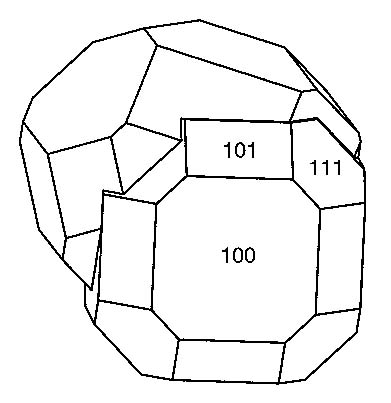 crystal drawing of a Galenite twin