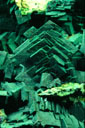 Malachite, pseudomorph after Azurite